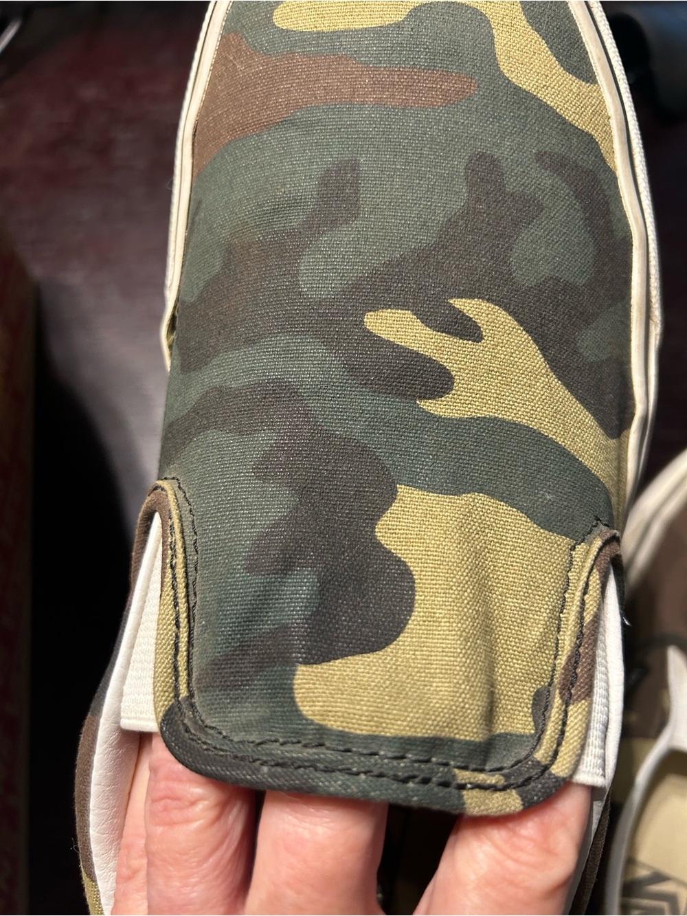 Men’s Vans Classic Slip-Ons in Camouflage - Picture 8 of 9